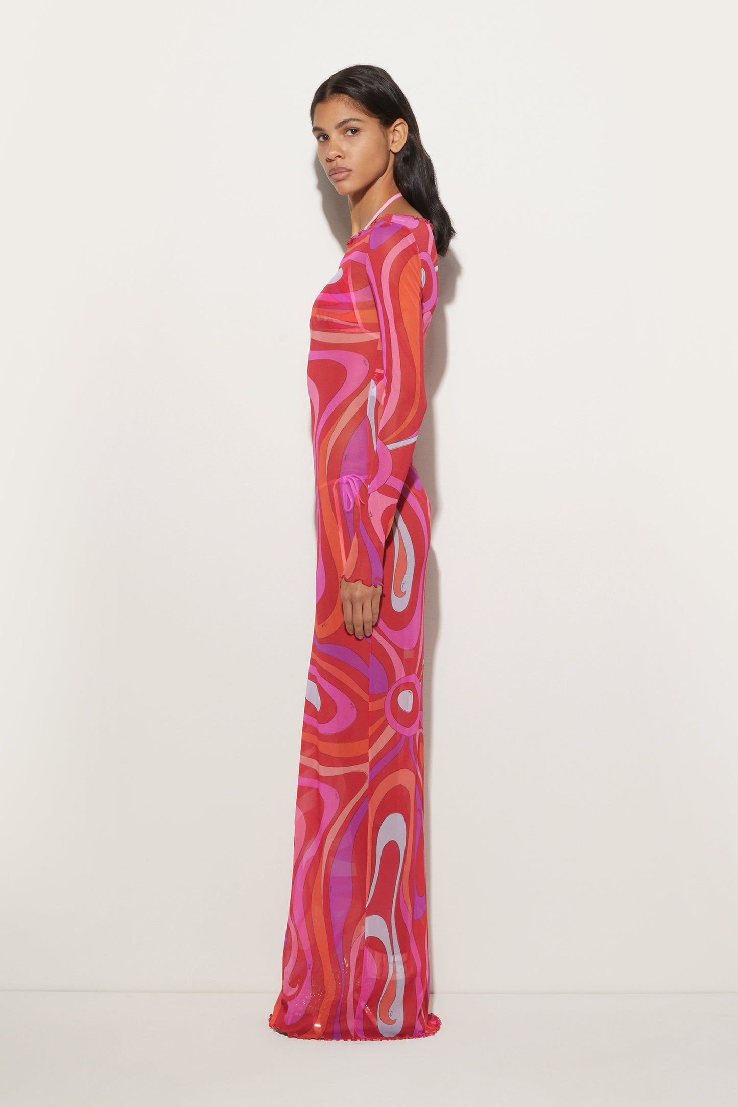 NOIRE VIBRANT CHIFFON MAXI DRESS