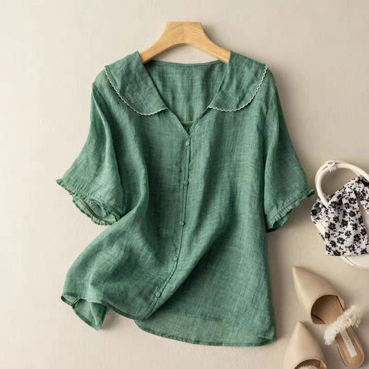 AURORA RELAXED LINEN BLOUSE