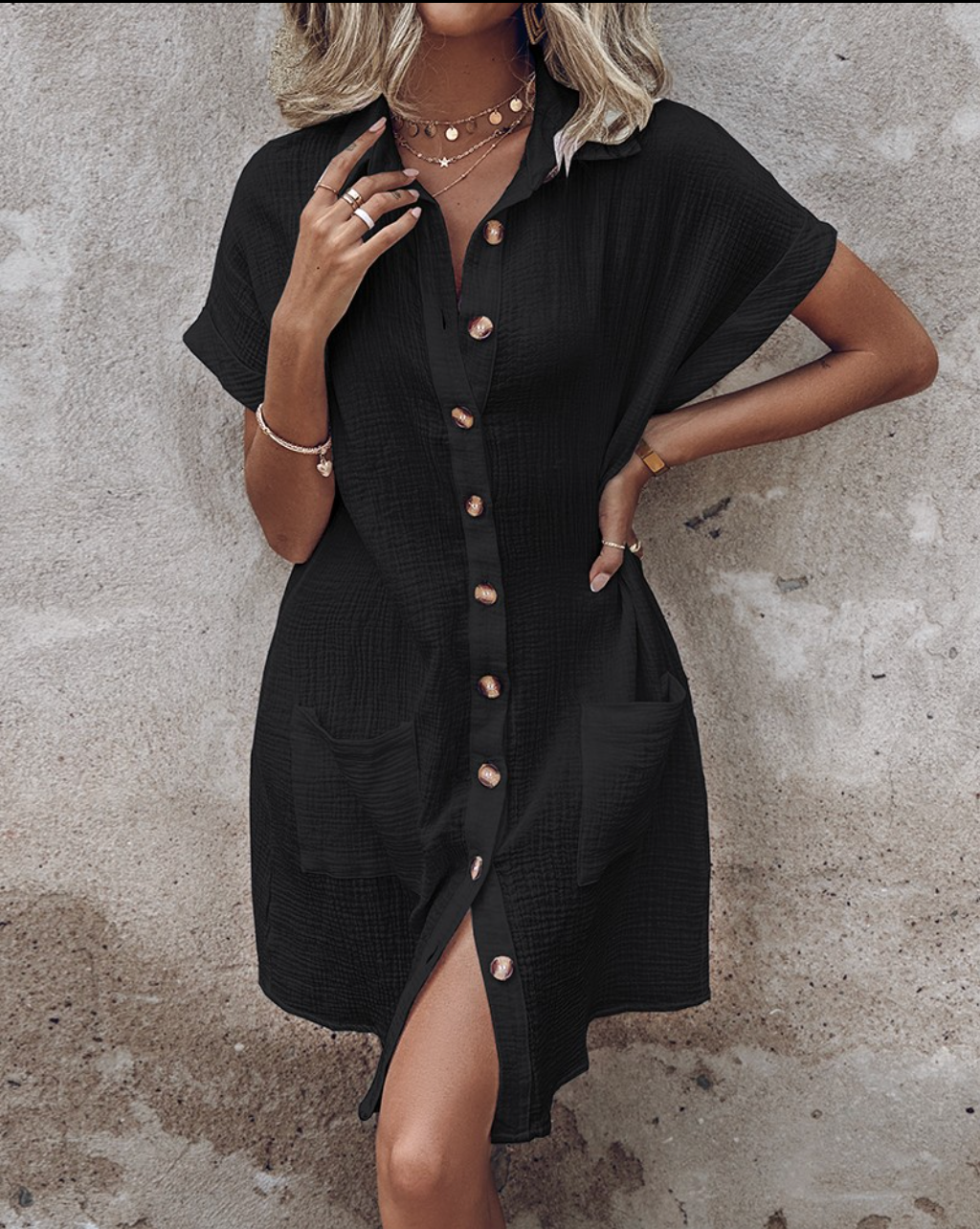 ELYSIAN BREEZY SHIRTDRESS