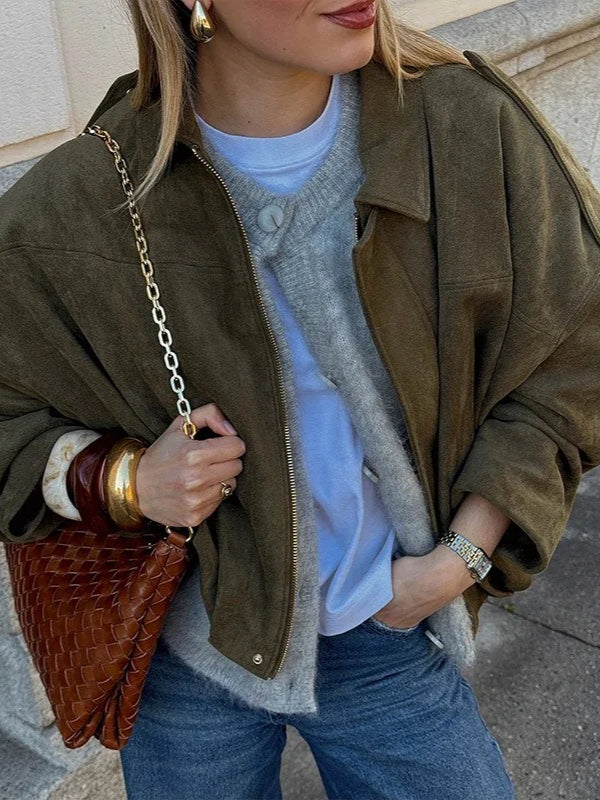 DORIAN OVERSIZED SUEDE EDGE JACKET