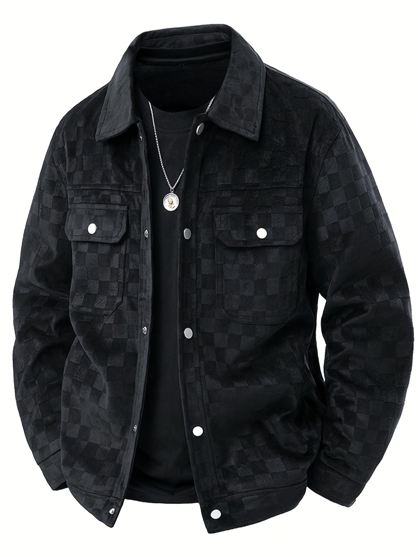 RAFAEL TONAL CHECKERBOARD SUEDE JACKET