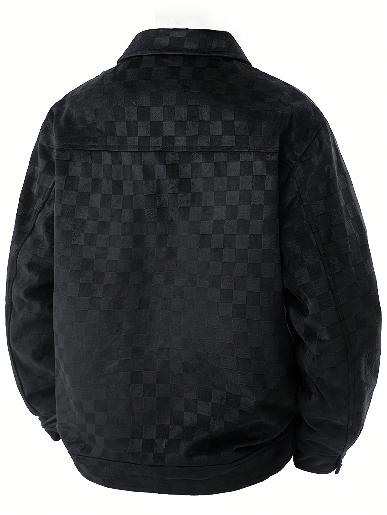 RAFAEL TONAL CHECKERBOARD SUEDE JACKET