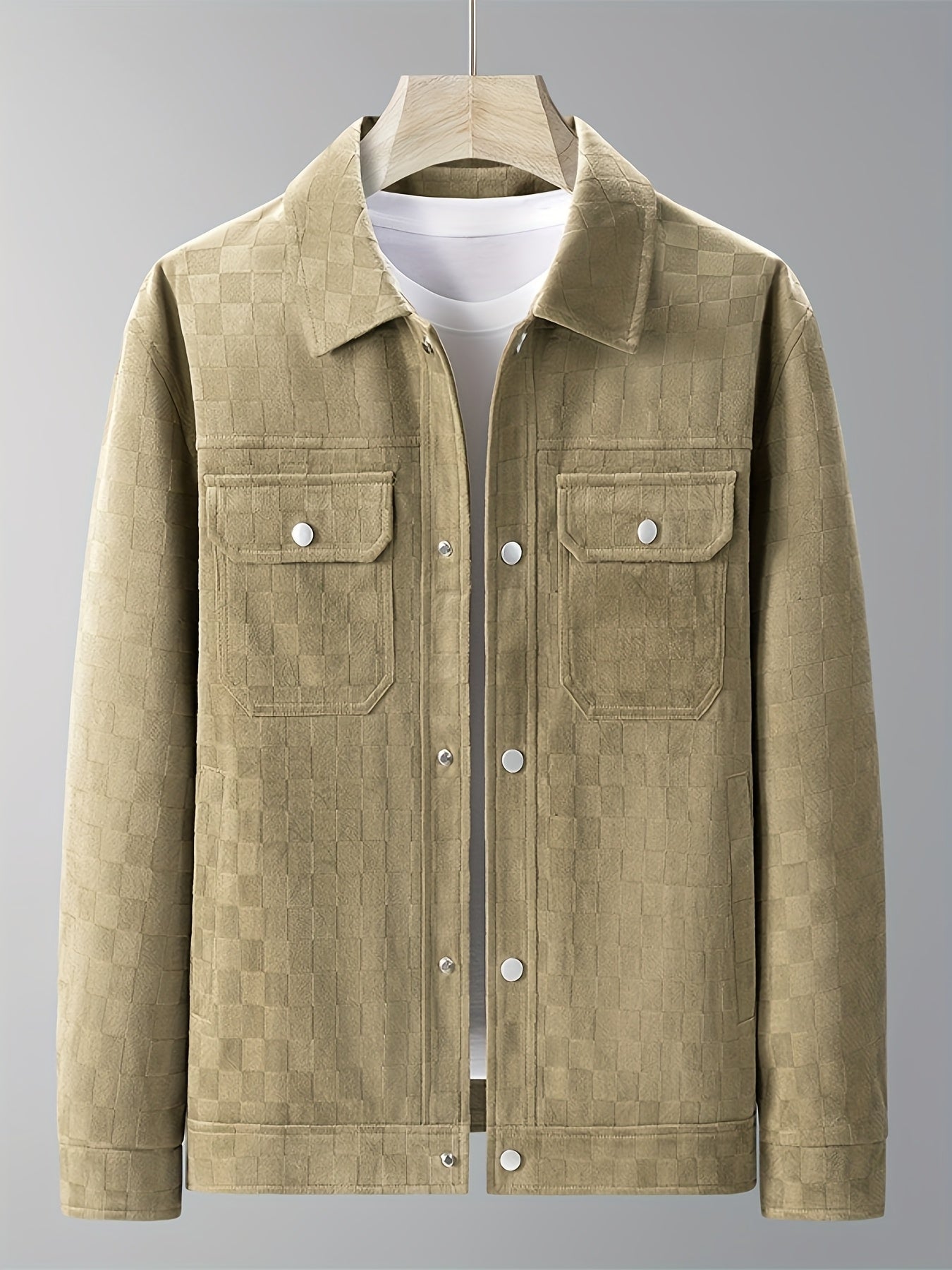 RAFAEL TONAL CHECKERBOARD SUEDE JACKET