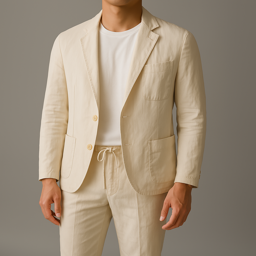LORENZO LINEN TAILORED SET