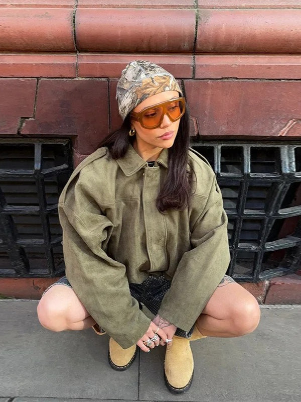 DORIAN OVERSIZED SUEDE EDGE JACKET