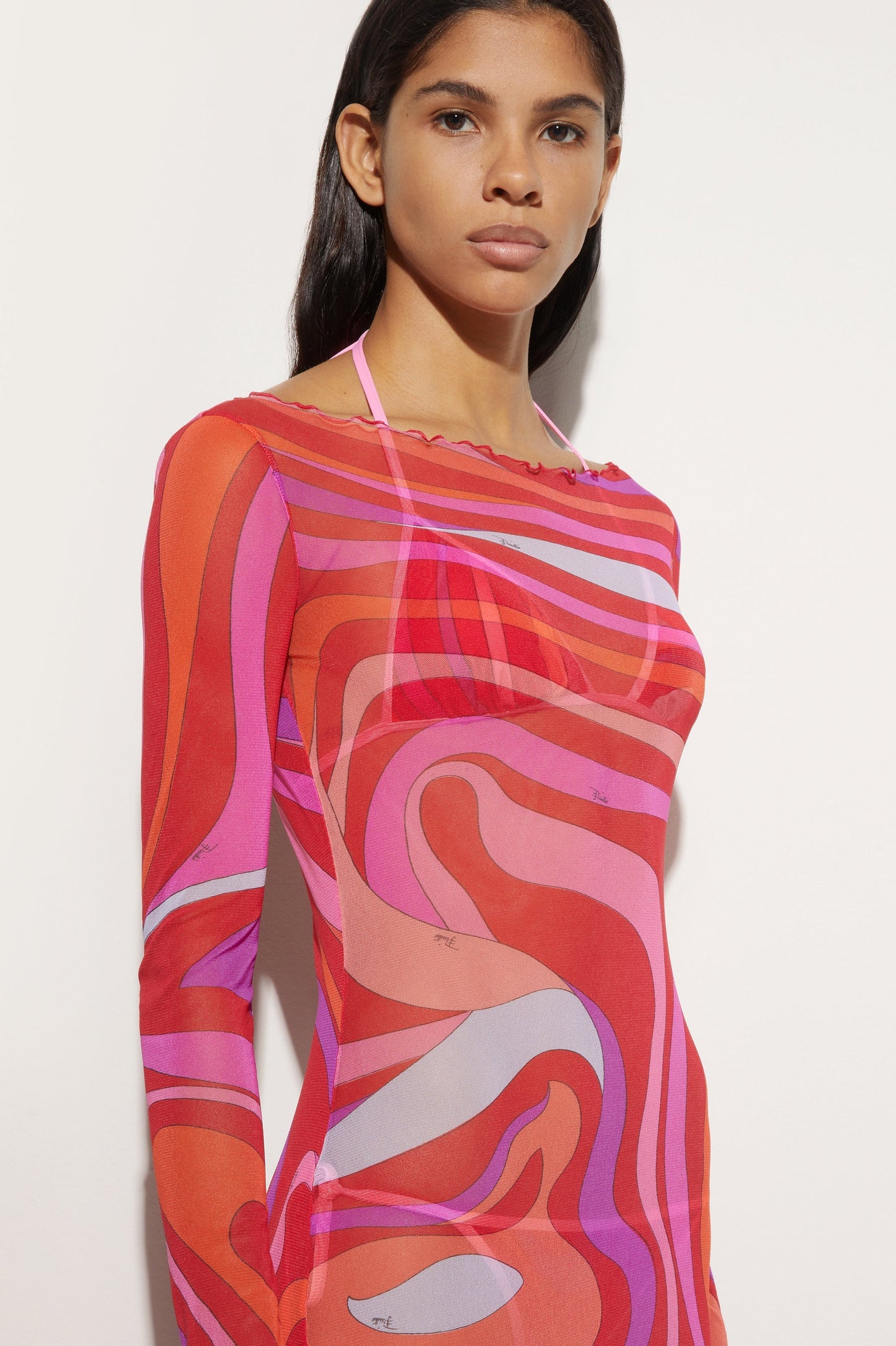NOIRE VIBRANT CHIFFON MAXI DRESS