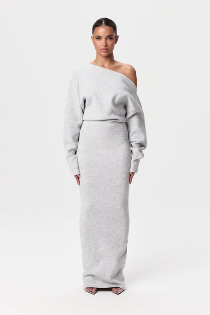 AURORA SHOULDER REVEAL DRESS