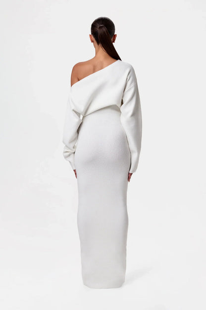 AURORA SHOULDER REVEAL DRESS