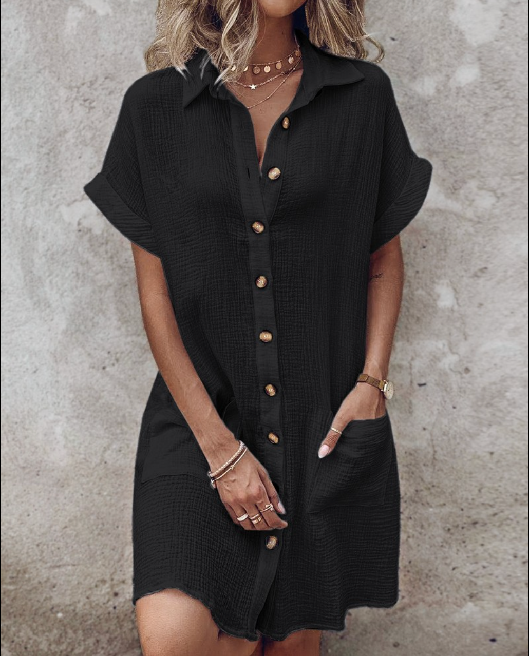 ELYSIAN BREEZY SHIRTDRESS