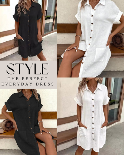 ELYSIAN BREEZY SHIRTDRESS