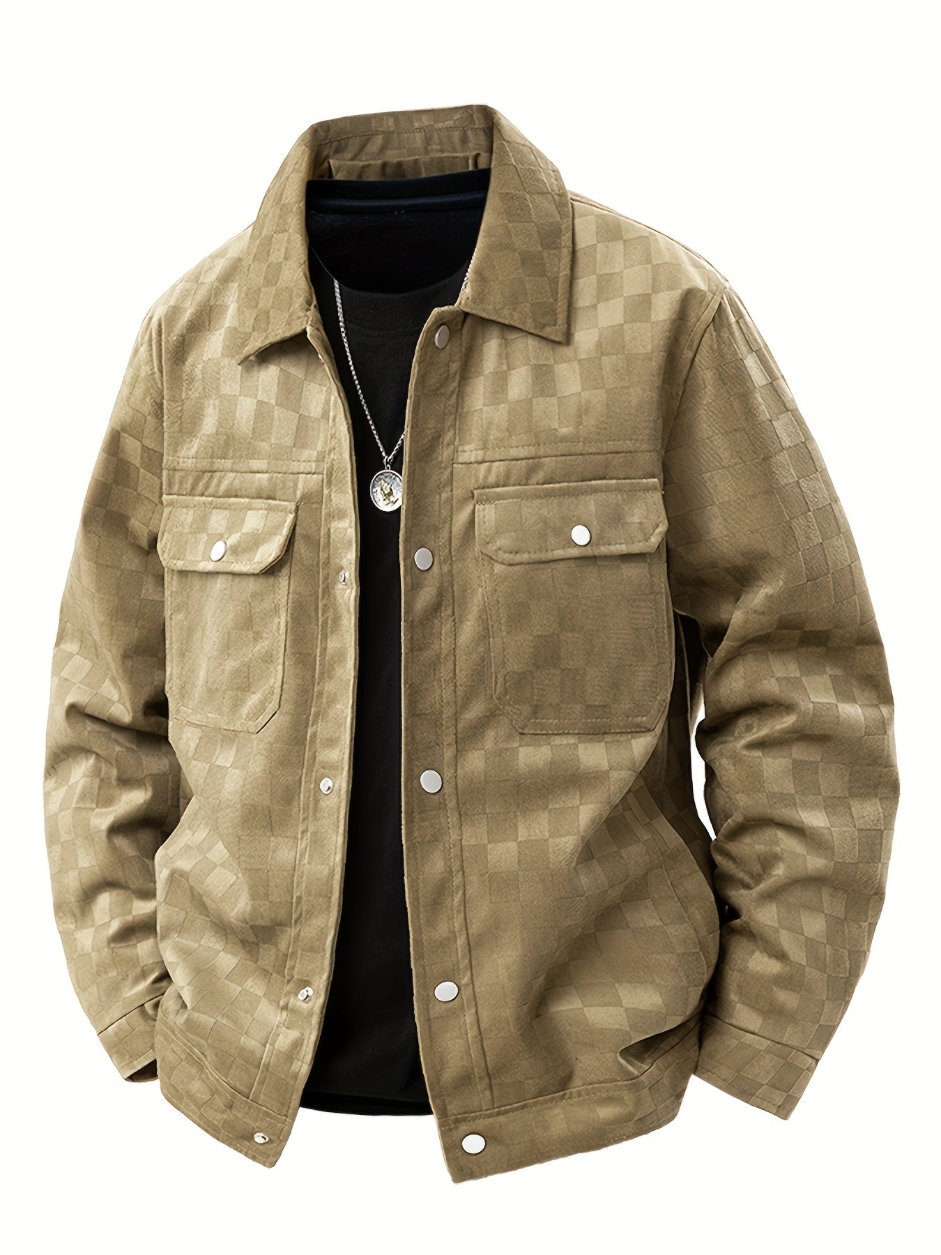 RAFAEL TONAL CHECKERBOARD SUEDE JACKET